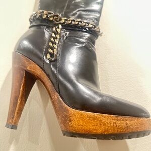 2000s Hottie Black Leather Boots – Vintage Vibes with Modern Edge